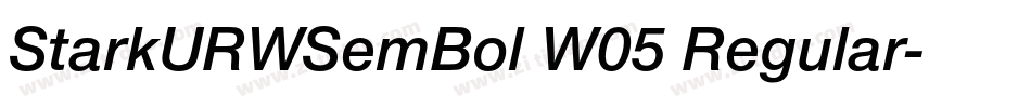 StarkURWSemBol W05 Regular字体转换